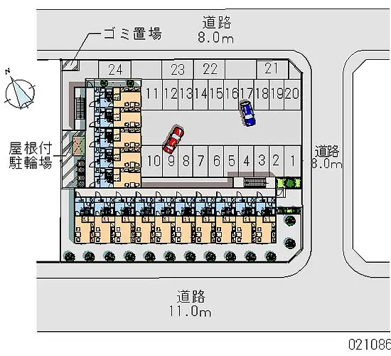 ★手数料０円★札幌市東区伏古十三条３丁目　月極駐車場（LP）